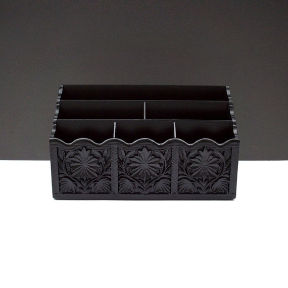 Vintage Desktop Organizer Envelope Holder Faux by TheCherryAttic