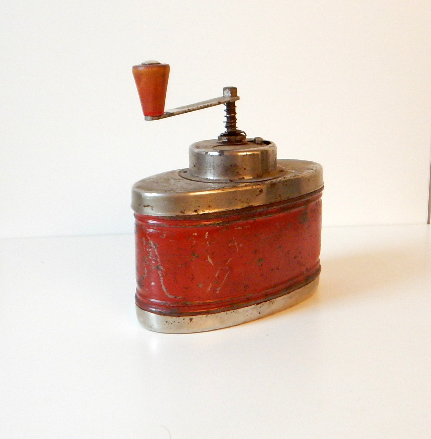 SALE 30 big COFFEE GRINDER Red metal coffe grinder coffee