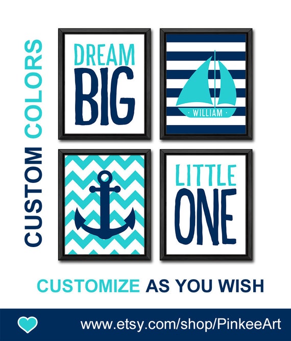 nautical boy decor anchor boat nautical nursery poster