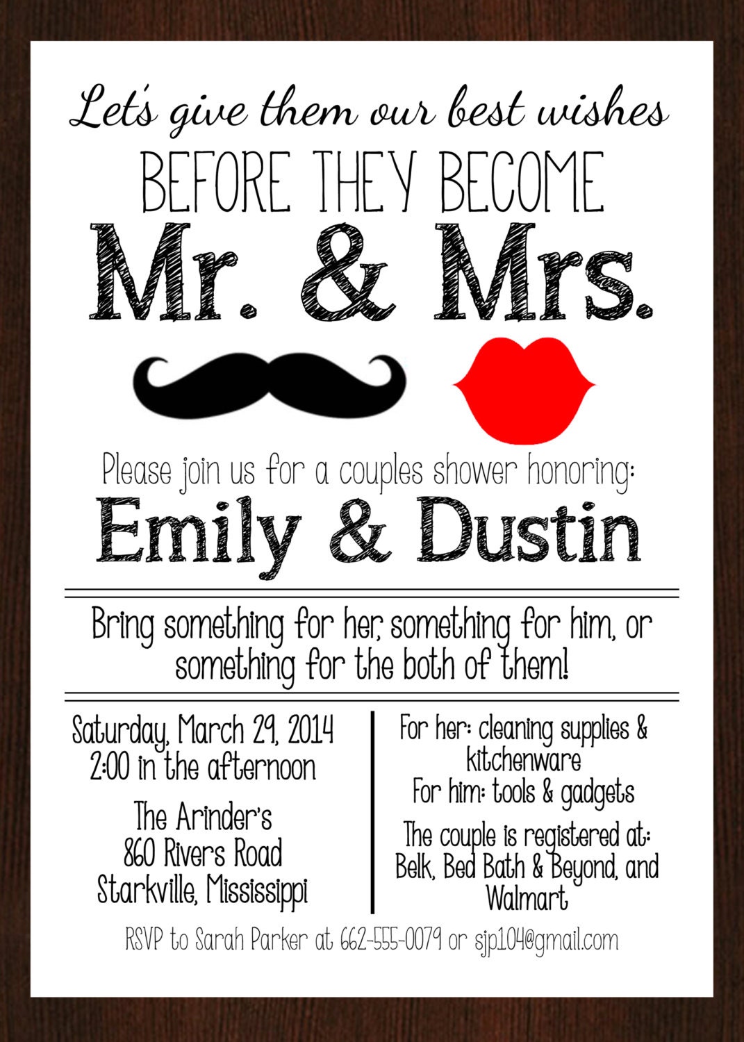 Couples Shower Invitations Template 6