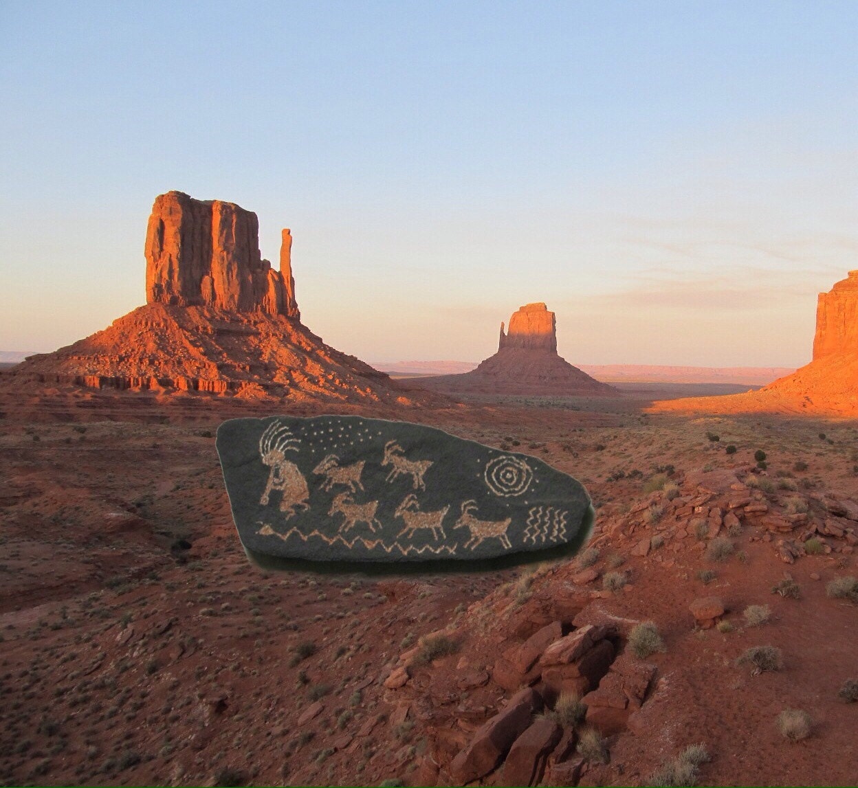 Hand Carved Anasazi Native American Ancient Petroglyph Rock   Il Fullxfull.632817562 F1e3 