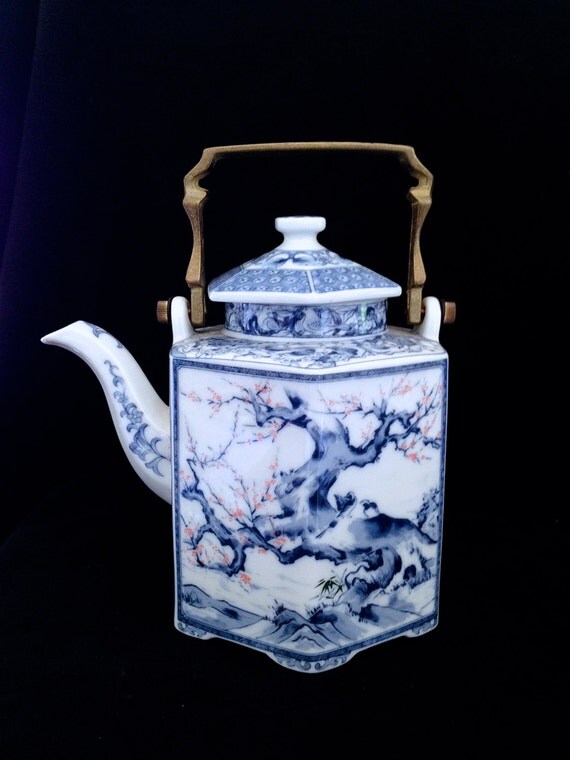 Japanese Dynasty Blue Fine Bone China by CoCoBlueTreasures on Etsy