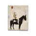 The Birthday Party Cowgirl on Horse Wood Print