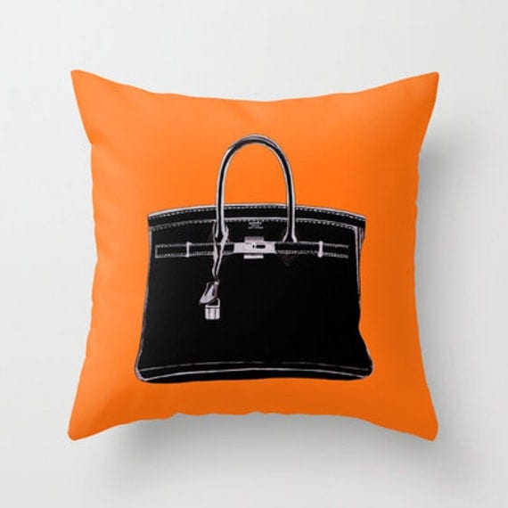 HERMES BAG PILLOW Orange by annechovie on Etsy  