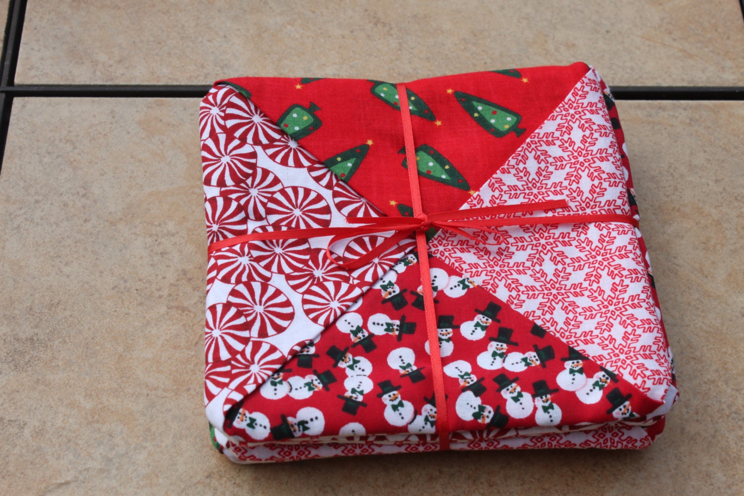 Christmas Coasters set of 4 Fabric