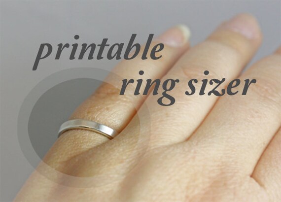 printable ring sizer document check your ring by