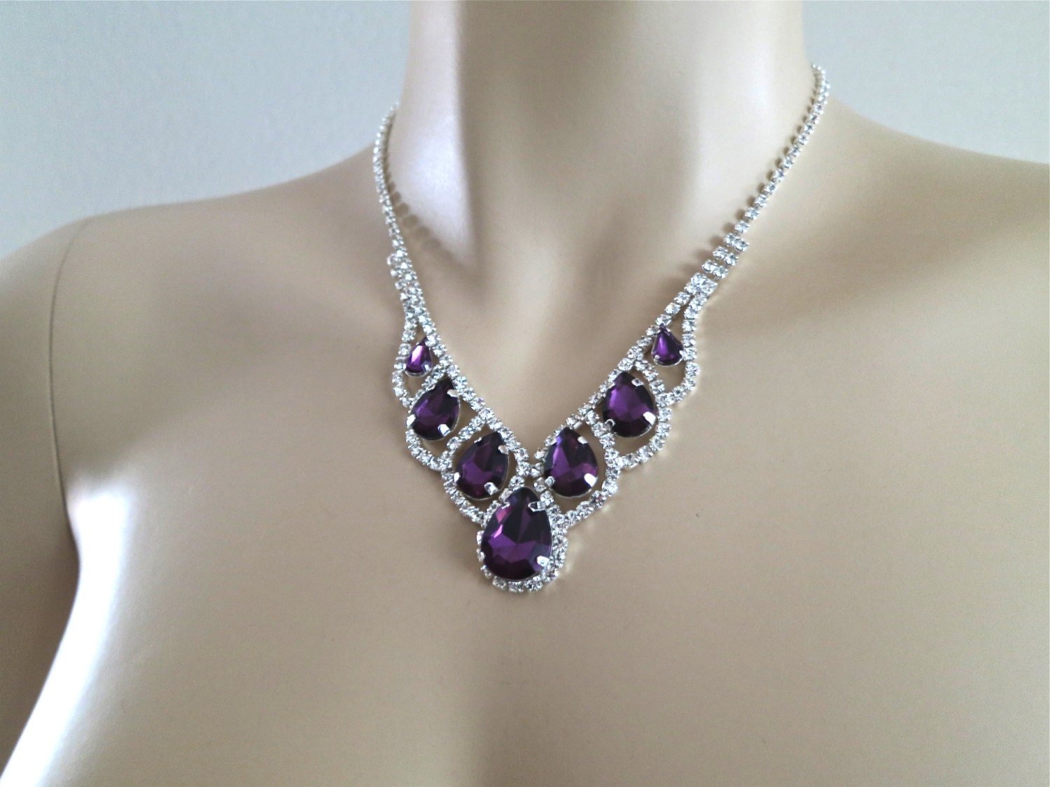 Amethyst Wedding Jewelry Bridal Crystal by SukranKirtisJewelry