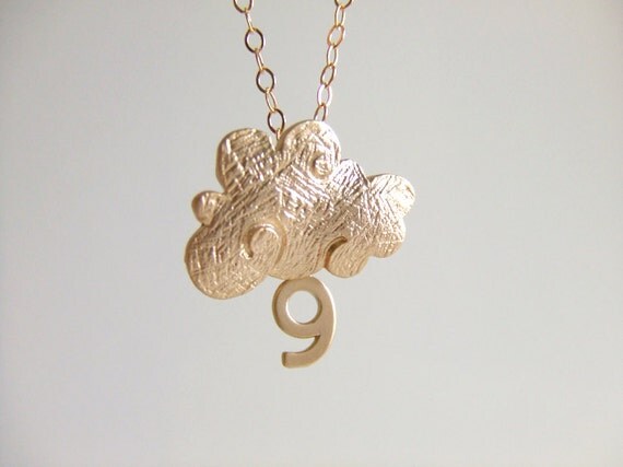 Cloud Nine Jewelry Necklace Sky Charm Number 9 Charm