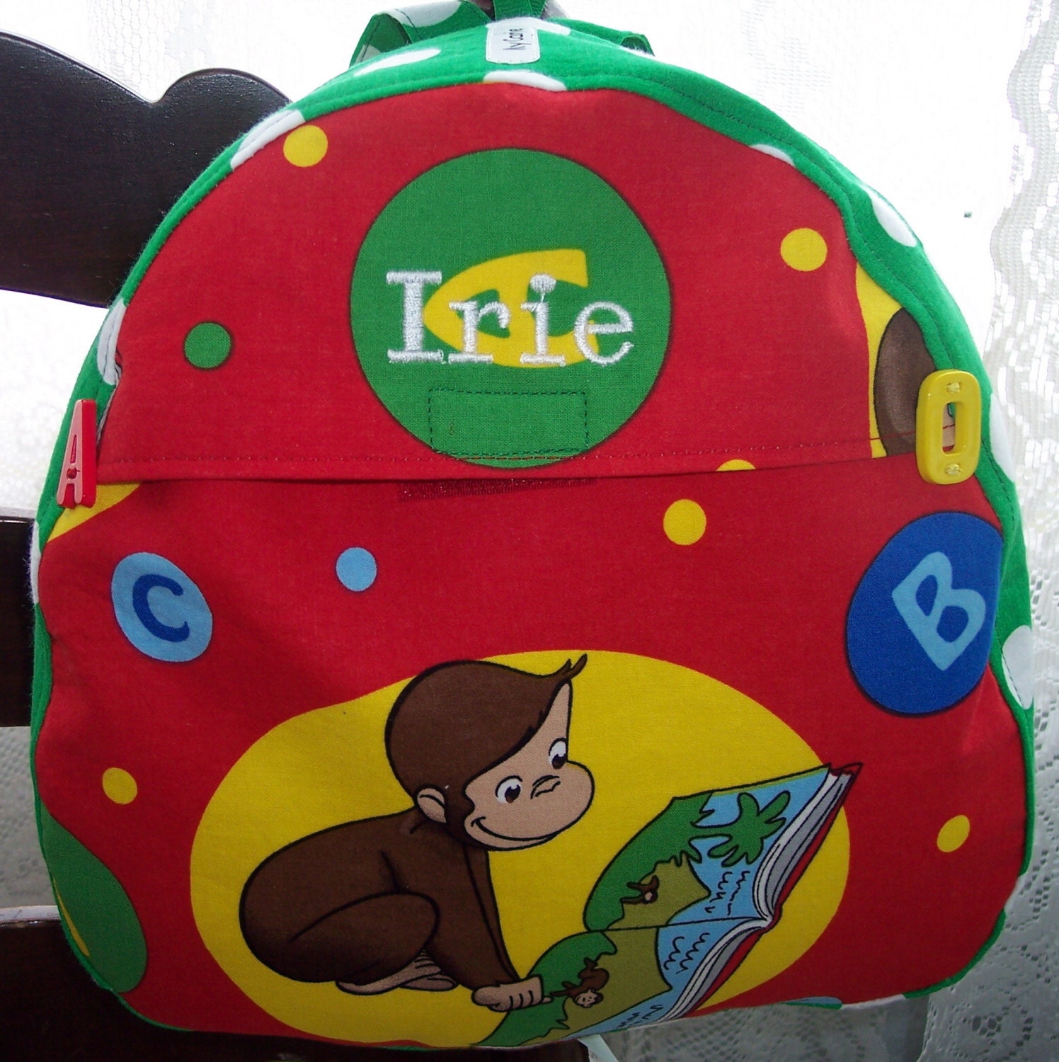 My Carrie Baby/Toddler Backpack made with Curious George