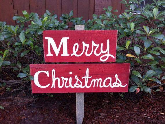 Merry Christmas Sign. Yard Ornament Welcome Sign Gift Lawn