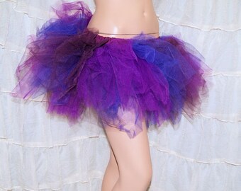 BONANZA Purple Burgundy Trashy Ragged TuTu Skirt Adult Small - MTCoffinz - Ready to ship