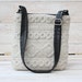 Recycled Wool Messenger Bag in Oatmeal With A Black Leather Strap