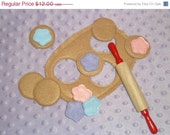 Christmas In July Sale Felt Playfood, Pretend food Cookie Dough with Frosting and Rolling Pin set of 14 pieces Il_170x135