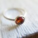 AMBER // Sterling silver ring with natural Amber cabochon - Us Size 7