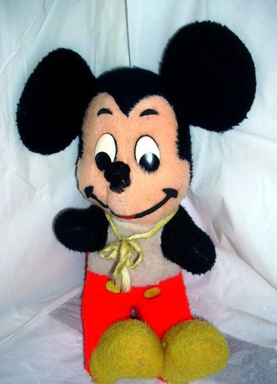 vintage mickey mouse stuffed doll