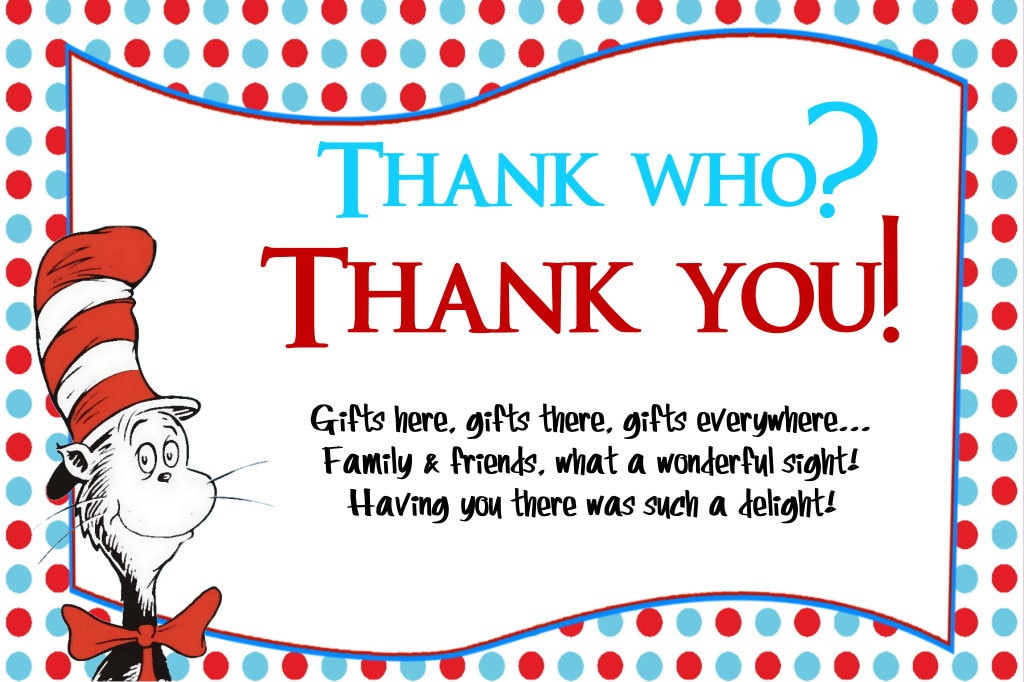 Dr. Seuss Thank You Poem Printable