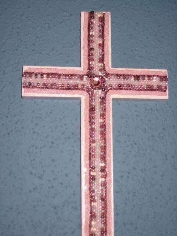 Items similar to Lilac and Pink Wall Cross on Etsy