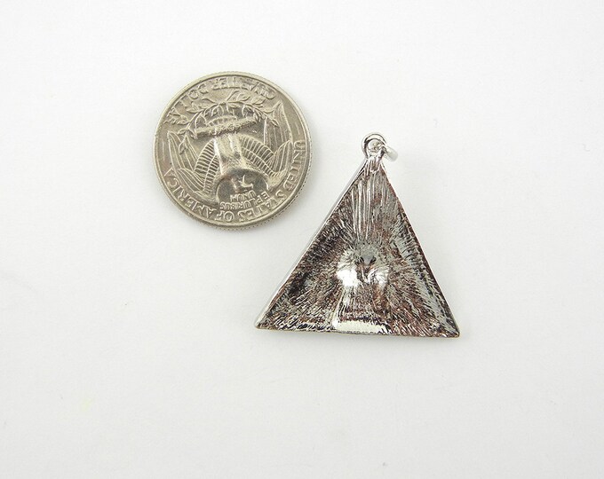 Triangular King Tut Pendant Silver-tone