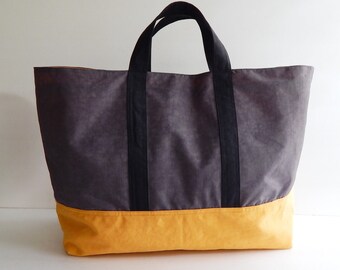 Sale - Golden Yellow Water-Resistant Tote - Shoulder bag, Diaper bag, Messenger bag, Tote, Travel bag, Gym bag, Women - ROBIN