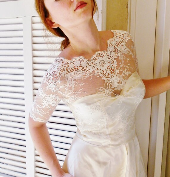 white lace wedding tops