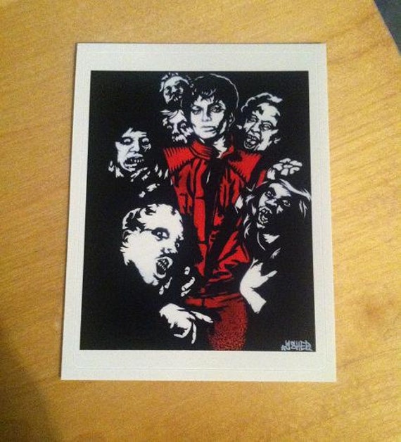 4x3 Michael Jackson Thriller Sticker Glossy By Graffroots On Etsy