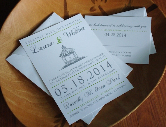 Gazebo Wedding Invitations 3