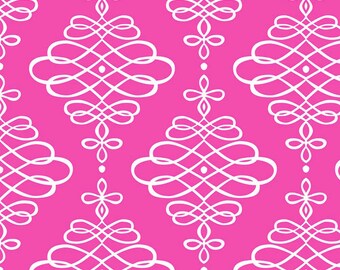 Camelot • Neon & On • Pink Scroll • Cotton Fabric 0.54yd (0.5m) 001966