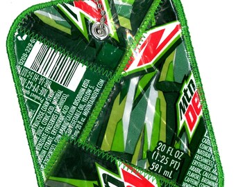 Luggage Tag from Recycled Mt Dew Wrappers