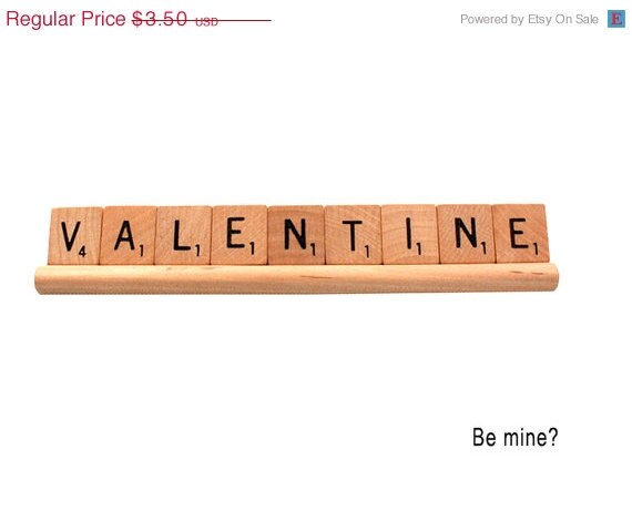SALE Scrabble Valentine - Be Mine Valentine Card
