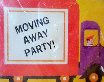 away going moving invitations invites kawaii transportation theme truck drawing