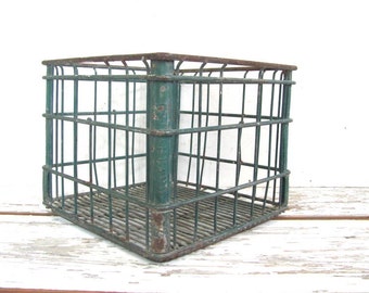 Items similar to Milk Metal Crate on Etsy
