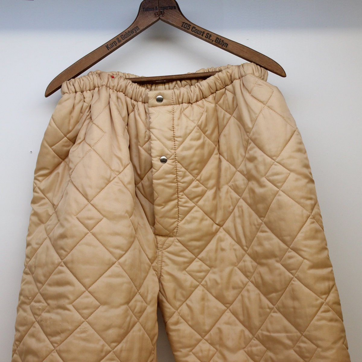 60's Mens Quilted Long Underwear Bottoms Extra Large