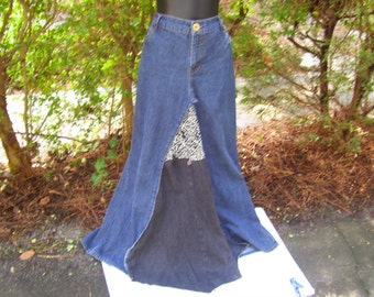 Popular items for blue jean skirts on Etsy