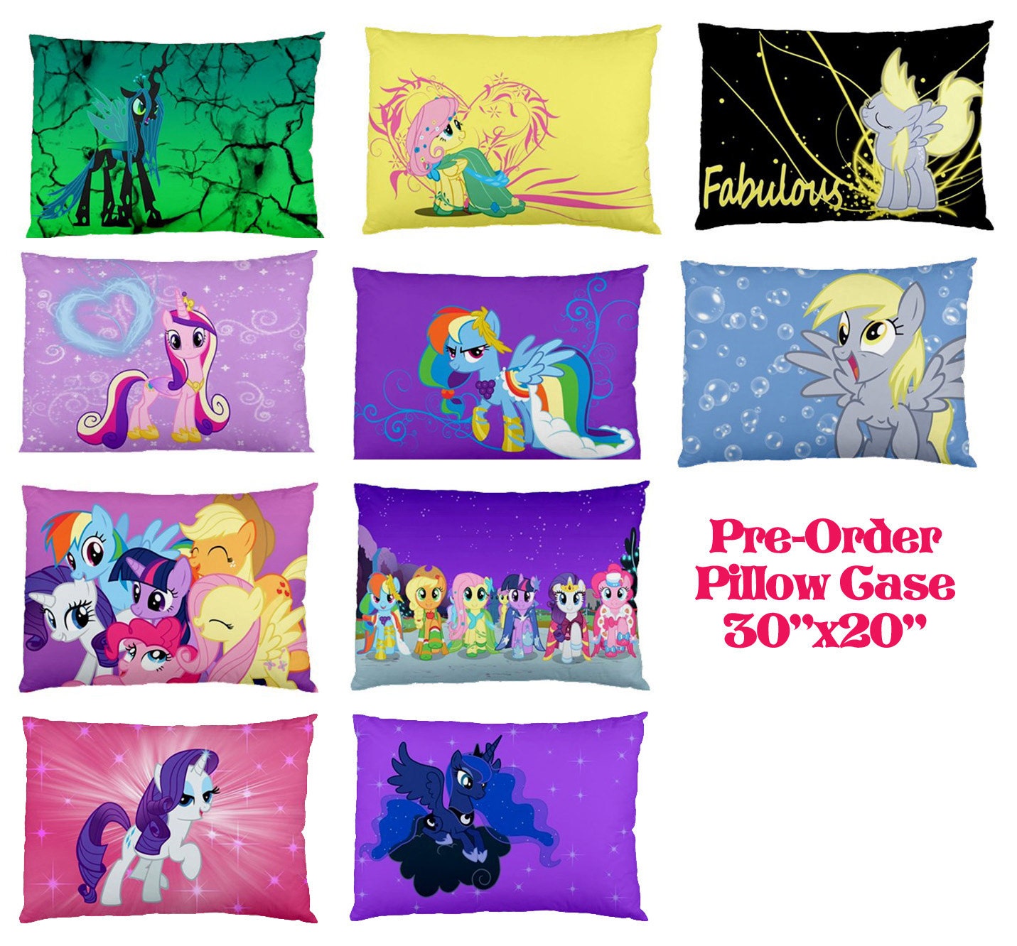 mlp body pillow case