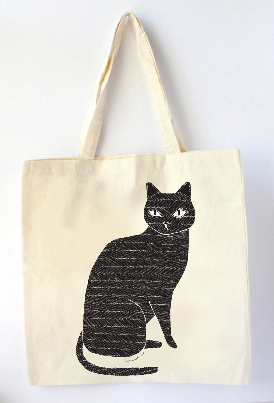 Black Cat Tote Bag Animal Lover Tote Bag Cat Bag Cat Lady