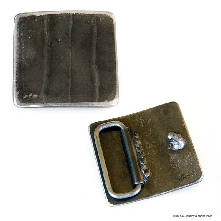 Square Belt Buckle SnapOn Metal Belt Buckle Mens by
