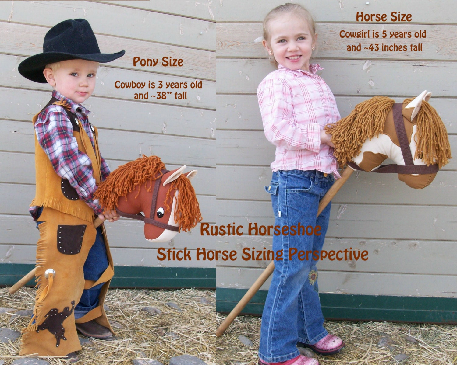 Stick Horse Sewing Pattern and Tutorial Rustic Horseshoe's