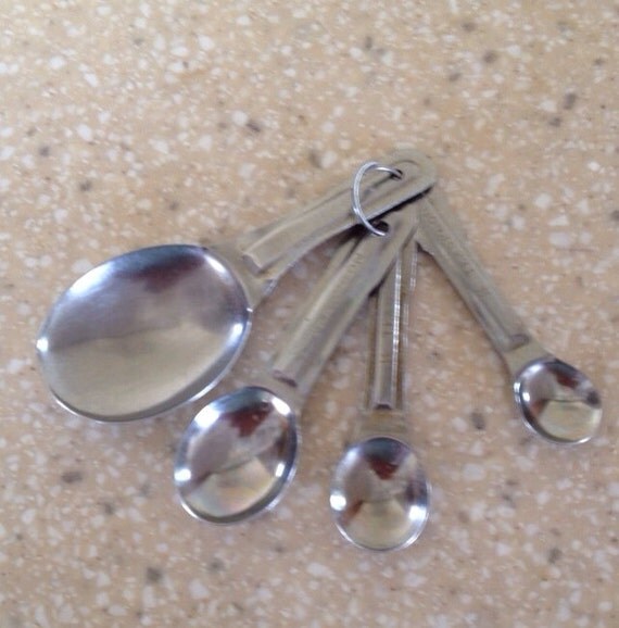 Vintage Stainless Steel Measuring Spoons by ContemporaryVintage