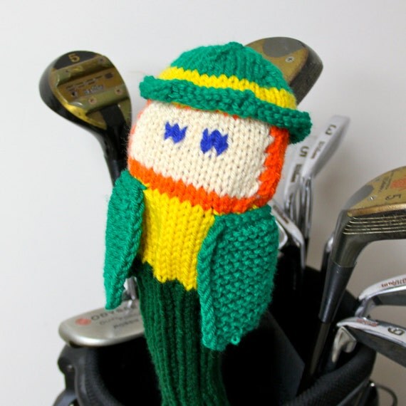 Items similar to Leprechaun, Golf Club Cover, Golf Headcover, Golf Head Cover, Notre Dame, Irish