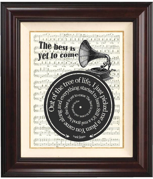 Frank Sinatra The best is yet to come Art Print old music