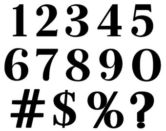 wooden wall number or symbol 1,2,3,4,5,6,7,8,9,0,#,%,? and dollar sign ...