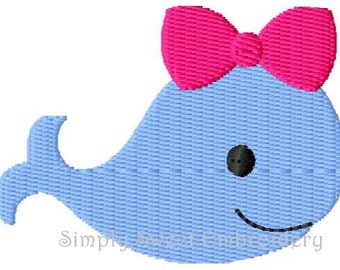 Girl Whale Mini Machine Embroidery Design