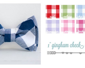 Bow Tie, Mens Bow Tie, Bowtie, Bowties, Bow Ties, Bow Ties For Men, Groomsmen Bow Ties, Wedding Bowties, Ties - 1" Gingham Check Collection
