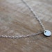 Cannes Celebrity Tiny Sterling Silver Dot on Sterling Silver Chain Necklace