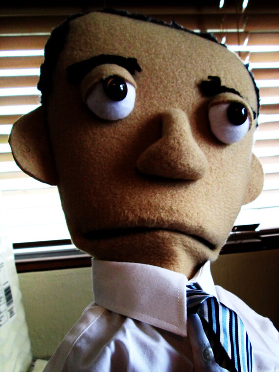 Barack Obama Presidential Puppet Custom Puppet Portrait