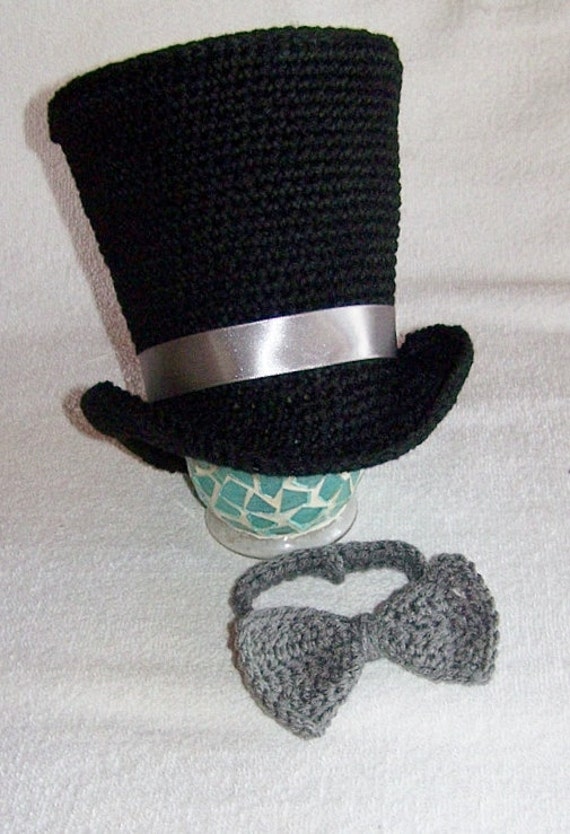 Baby Top Hat Set Baby Photo Prop Little Boy by babypropsbyconnie