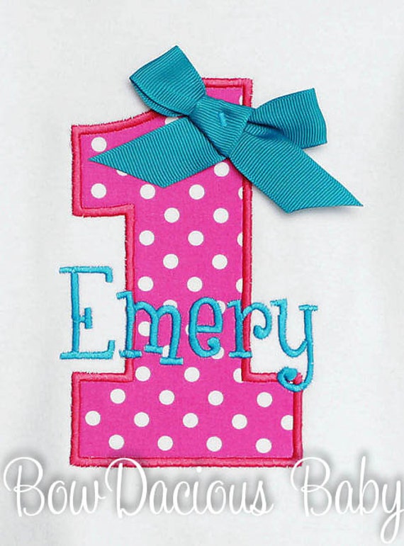 Girls First Birthday Shirt, Birthay Number Shirt, Birthday Girft, Custom Fabrics, Colors, and Font, Girls Birthday Shirt Il_570xn