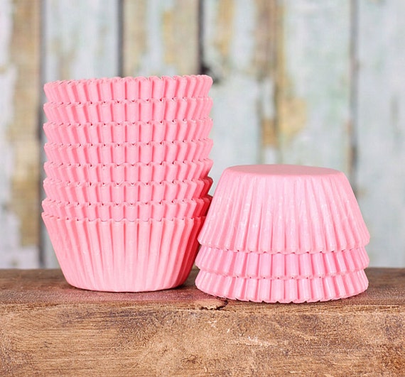MINI Light Pink Cupcake Liners Mini Pastel by thebakersconfections