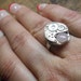 The Wife of Artemis Gordon. Steampunk watch part gear and Rose Quartz crystal ring