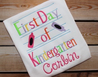 first day kindergarten shirt